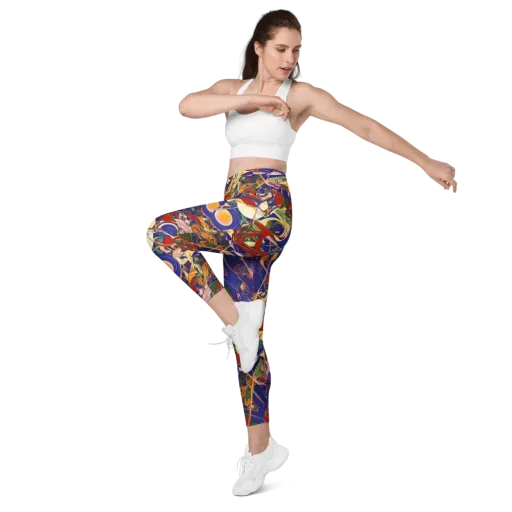 Navy Metamorphosis on a Leggings with Pockets