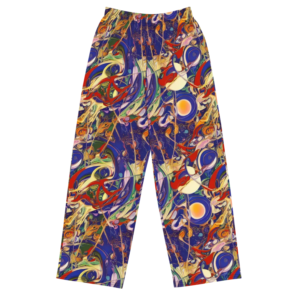 Navy Metamorphosis on Wide-Leg Pants — Front