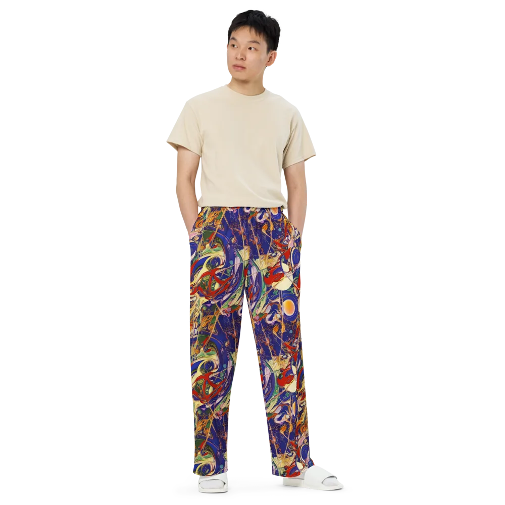 Navy Metamorphosis on Wide-Leg Pants — Front