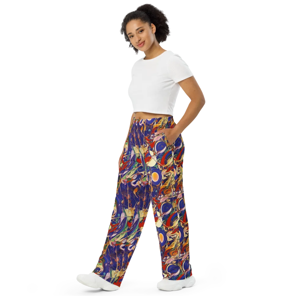 Navy Metamorphosis on Wide-Leg Pants — Left Front