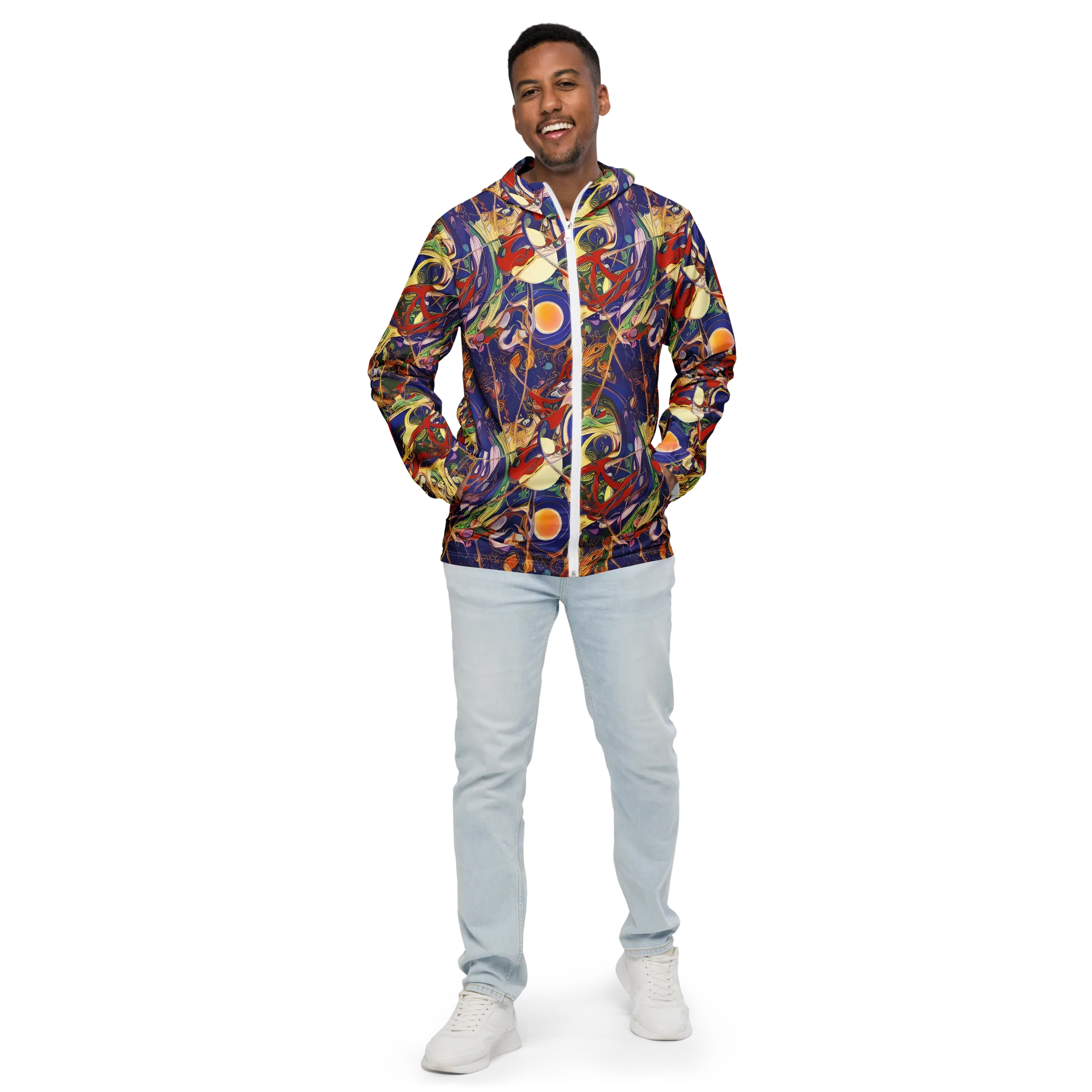 Navy Metamorphosis on Men's Windbreaker — Front