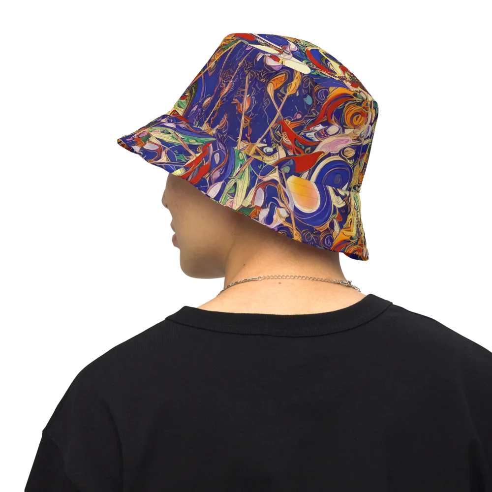 Navy Metamorphosis on Reversible Bucket Hat — Back Inside