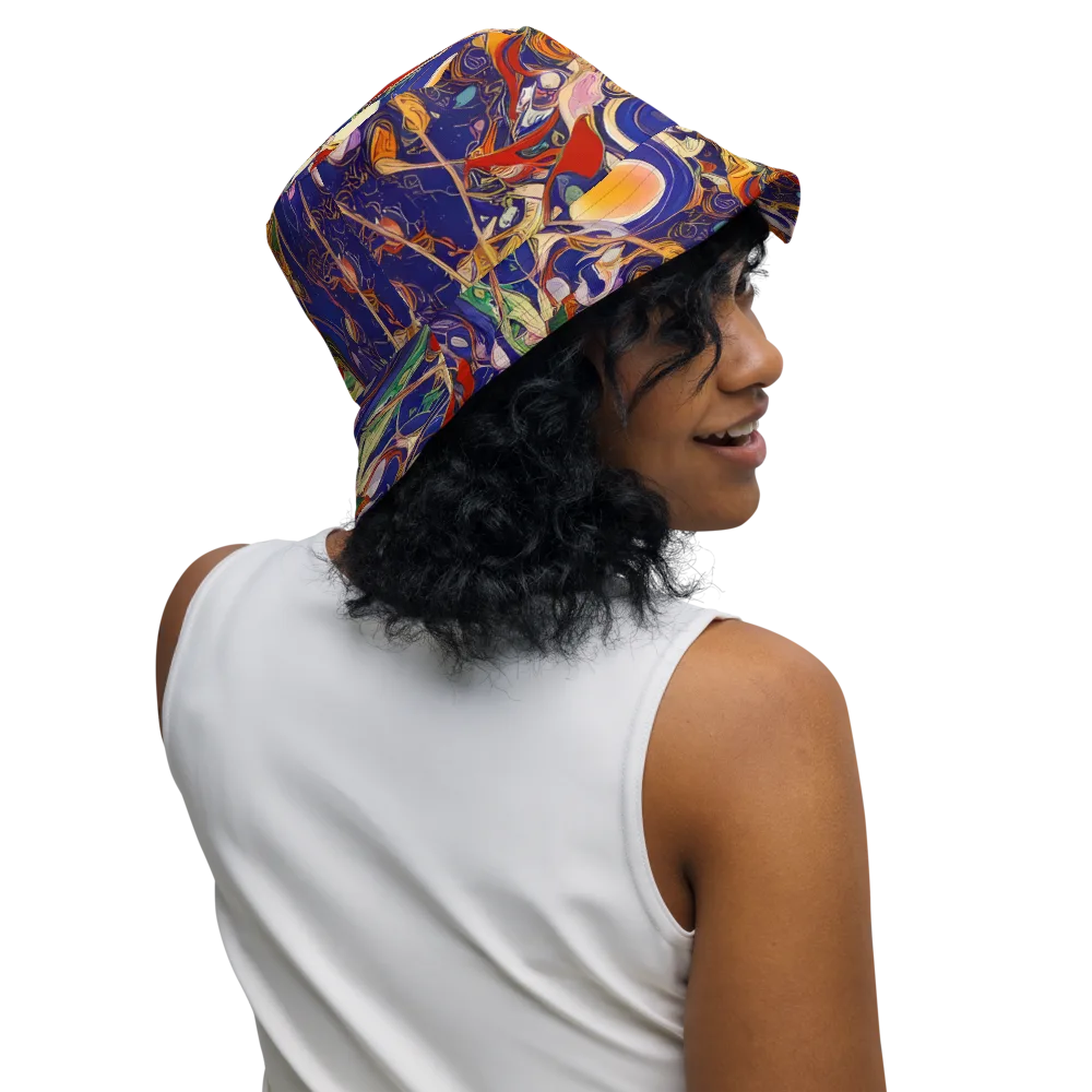 Navy Metamorphosis on Reversible Bucket Hat — Right Outside
