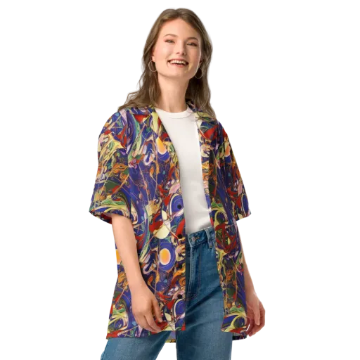 Navy Metamorphosis on a Button Shirt
