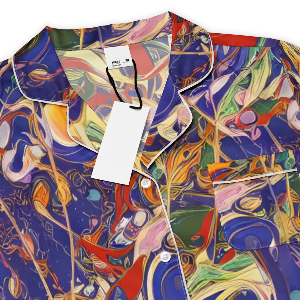 Navy Metamorphosis on Women's Short Sleeve Pajama Top — Product details