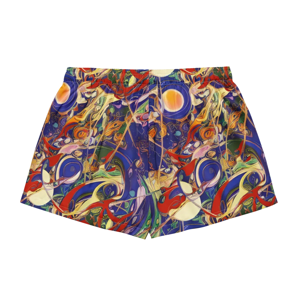 Navy Metamorphosis on Women's Pajama Shorts — Back