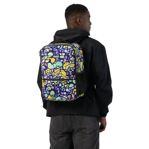 Indigo Fruit Riot on a Utility Backpack