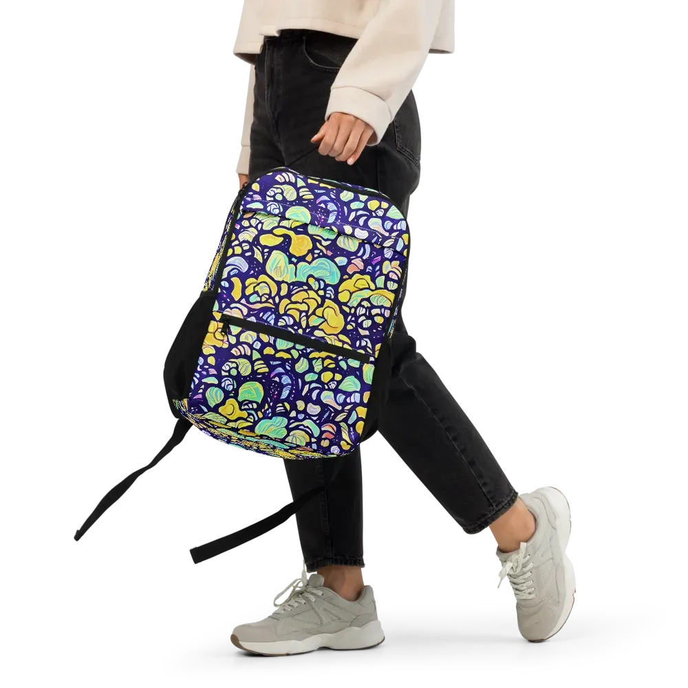 Indigo Fruit Riot on Utility Backpack — Front