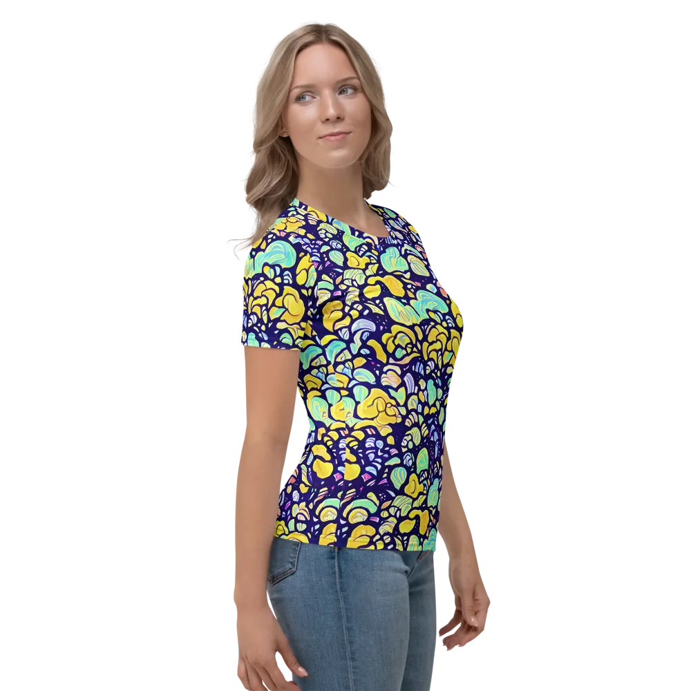 Indigo Fruit Riot on Women's Crew Neck T-Shirt — Right
