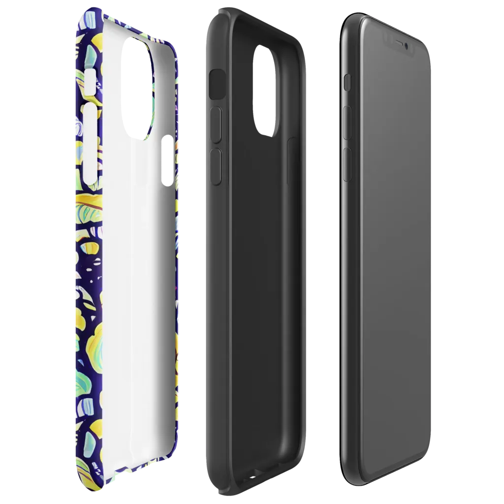 Indigo Fruit Riot on Tough Case for iPhone® — Right