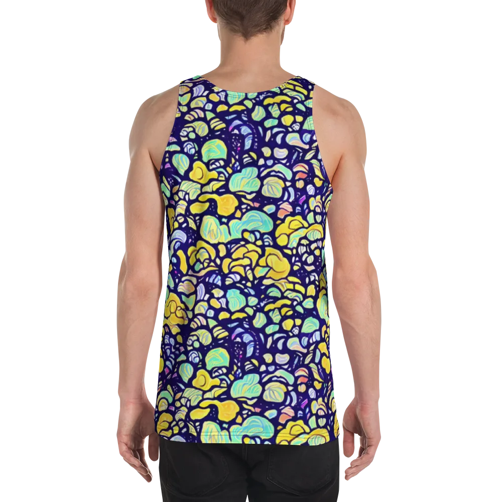 Indigo Fruit Riot on Men's Tank Top — Back