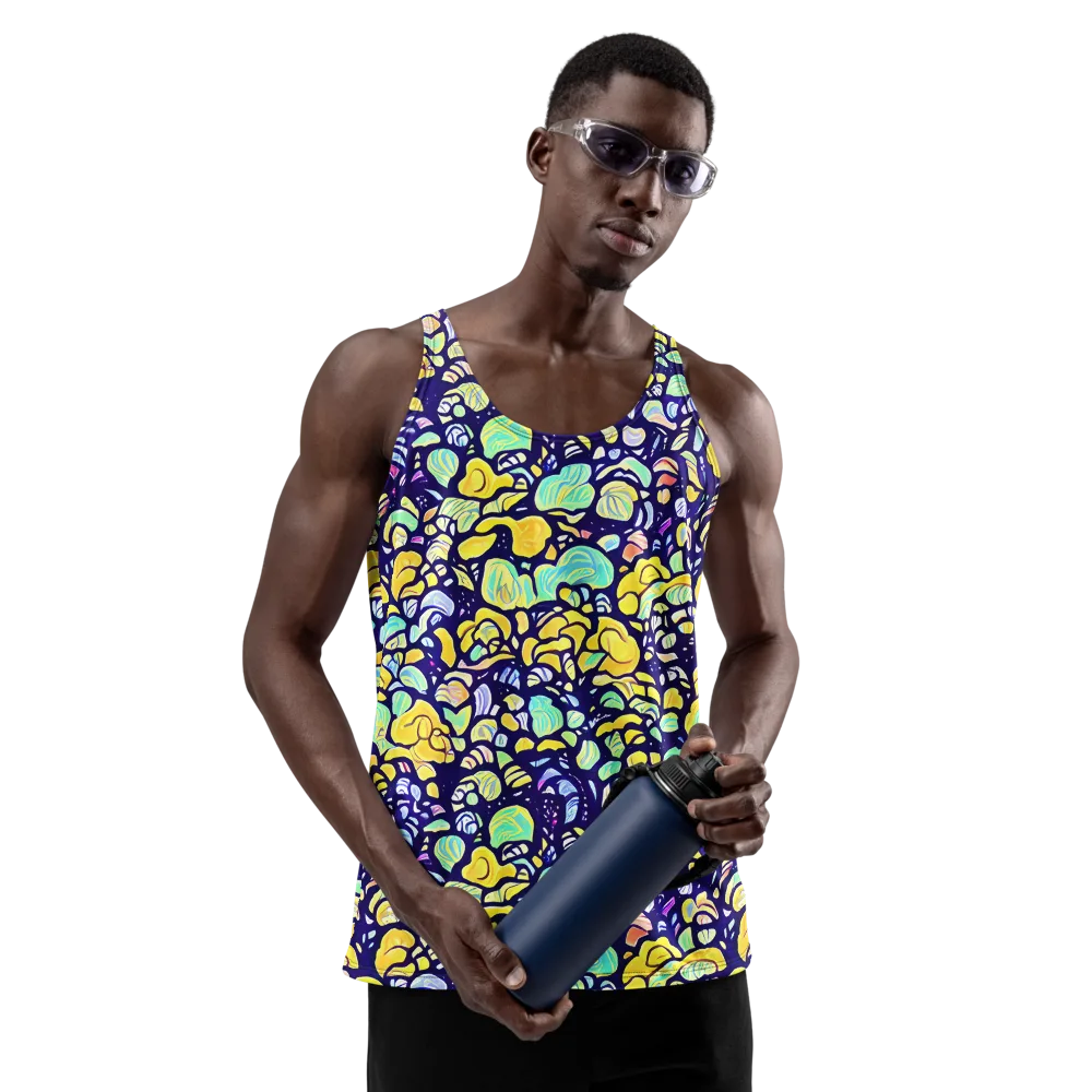 Indigo Fruit Riot on Men's Tank Top — Front