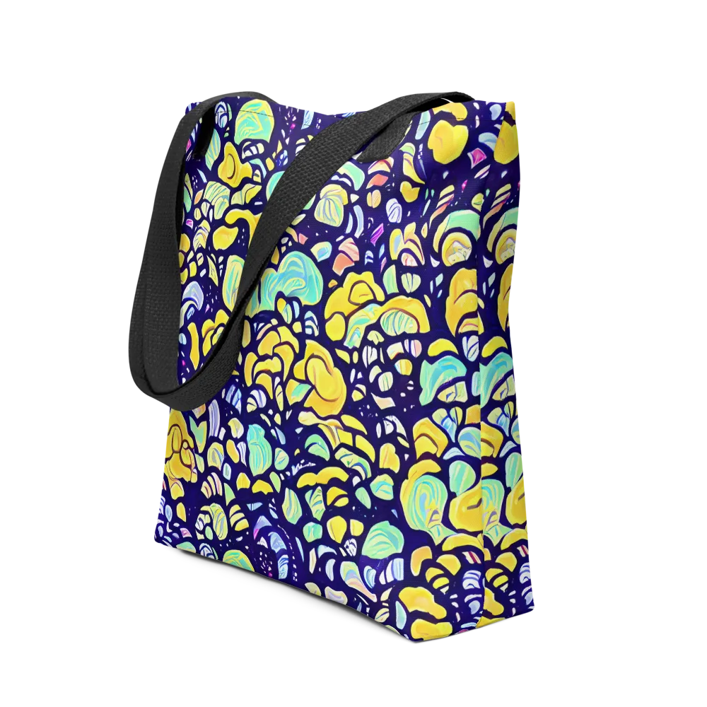 Indigo Fruit Riot on Tote Bag — Front