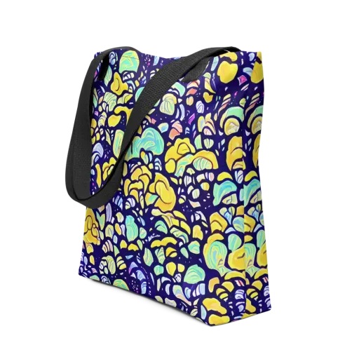 Indigo Fruit Riot on a Tote Bag