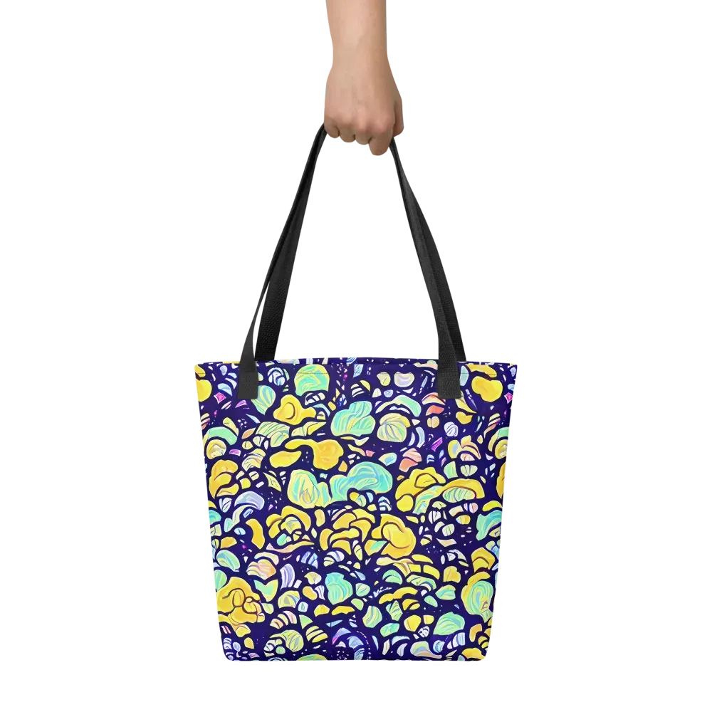 Indigo Fruit Riot on Tote Bag — Front