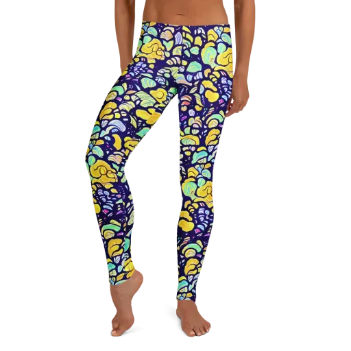 Indigo Fruit Riot on a Leggings