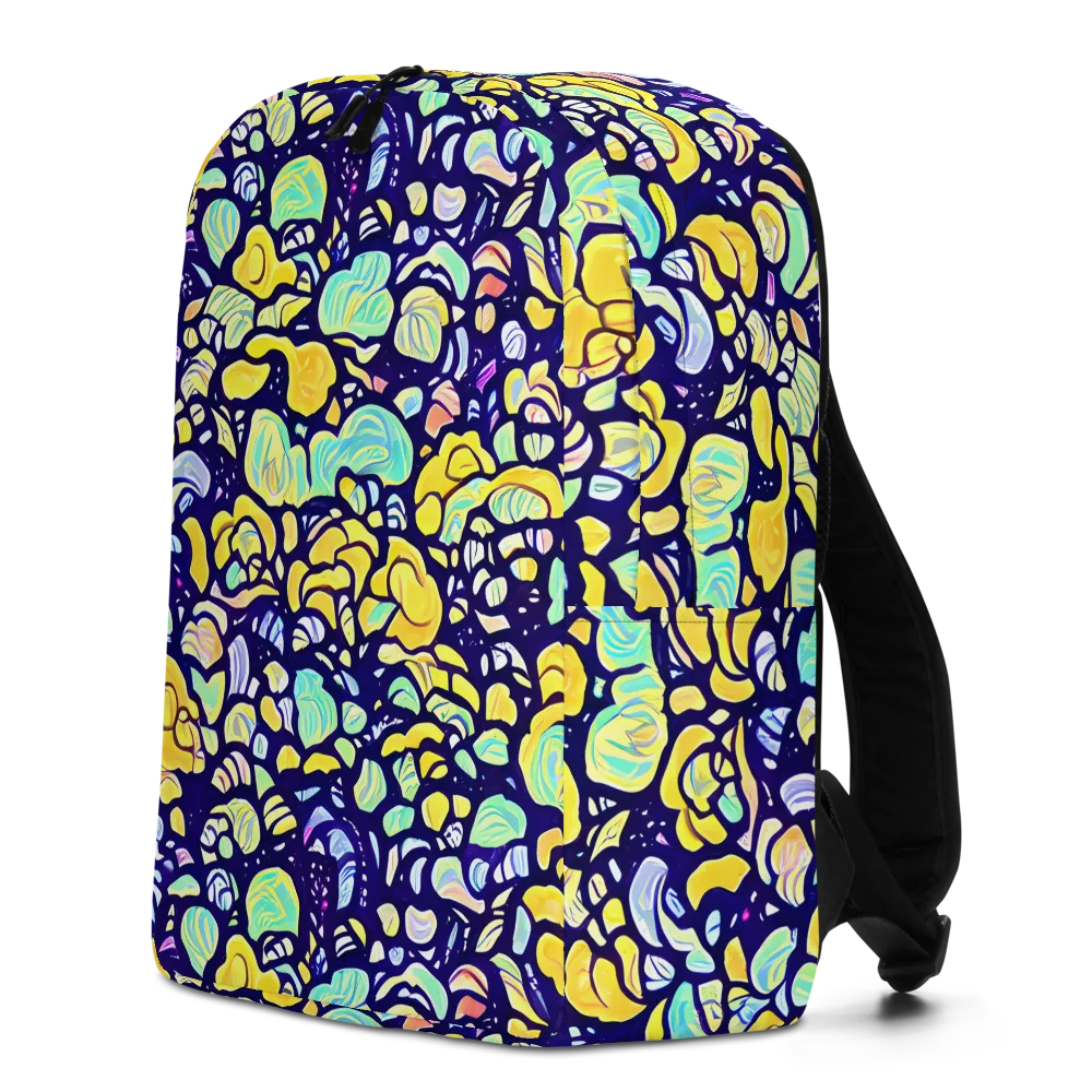 Indigo Fruit Riot on Minimalist Backpack — Left
