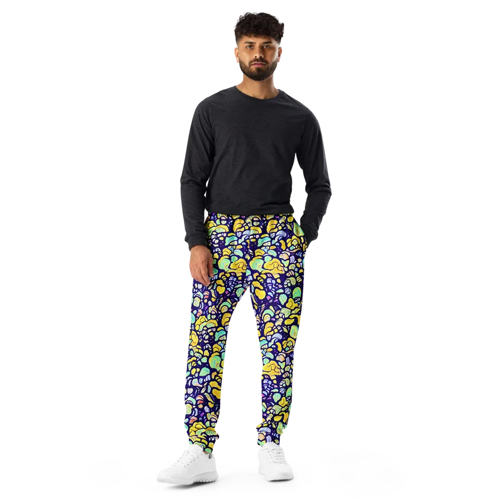 Indigo Fruit Riot on Men's Joggers — Front