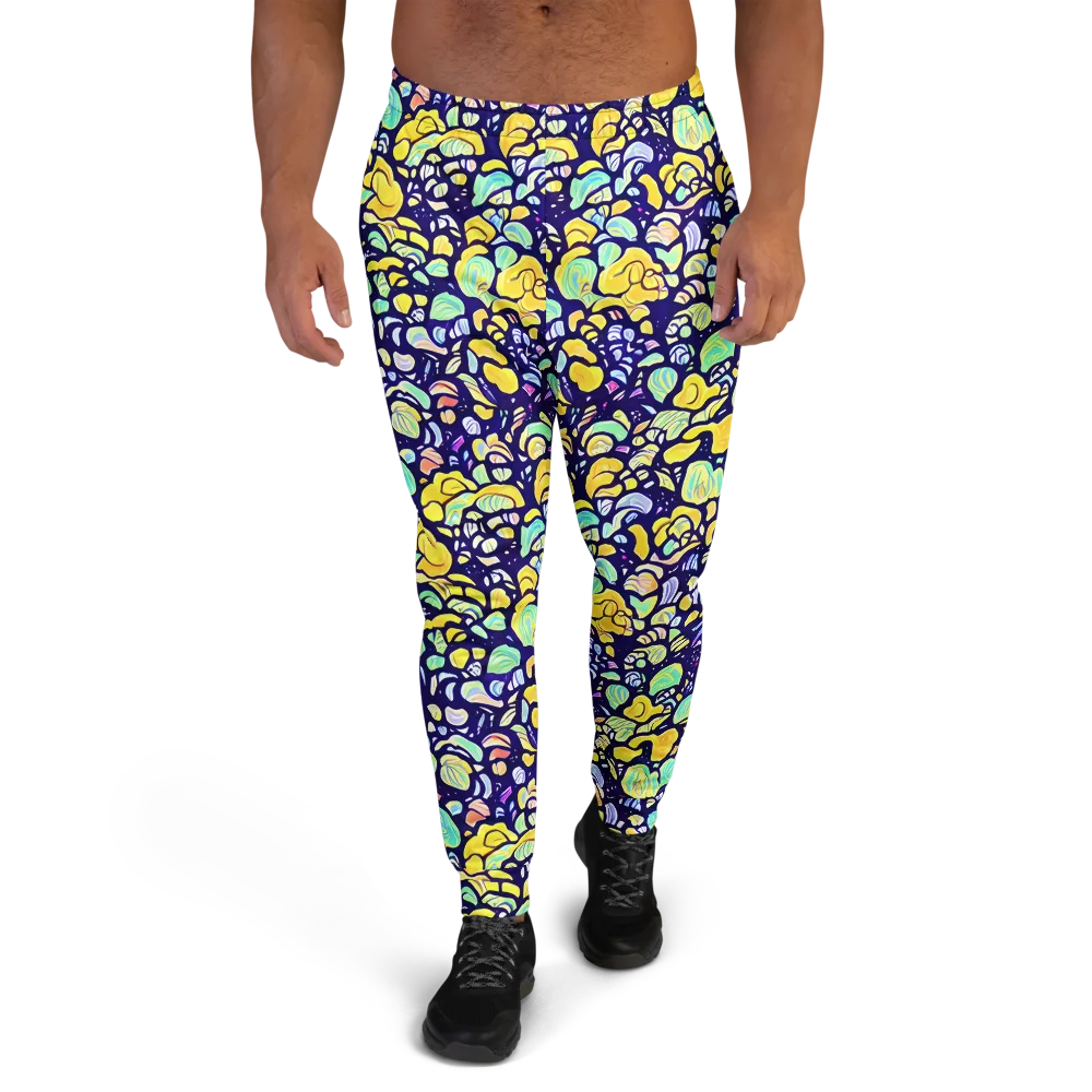 Indigo Fruit Riot on Men's Joggers — Front