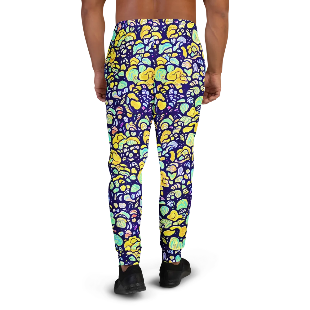Indigo Fruit Riot on Men's Joggers — Back