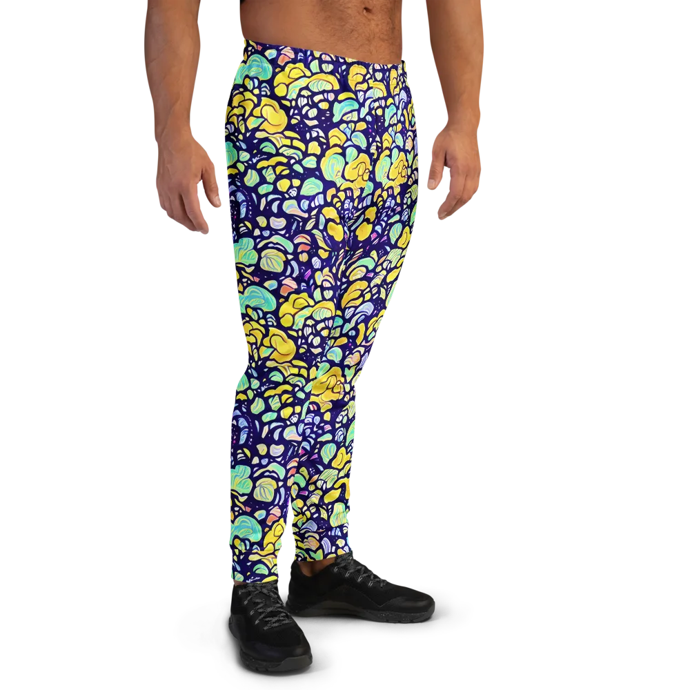 Indigo Fruit Riot on Men's Joggers — Right