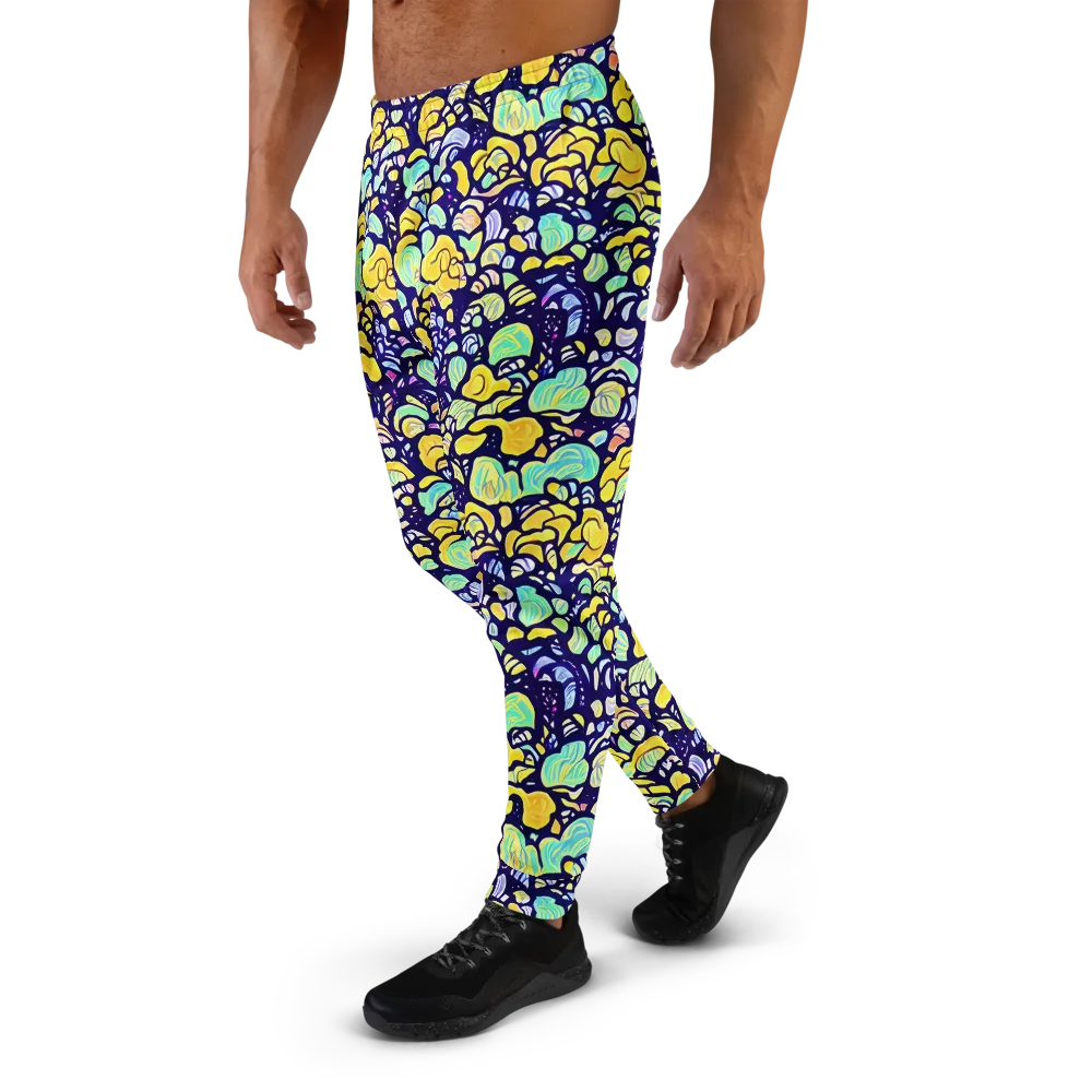 Indigo Fruit Riot on Men's Joggers — Left