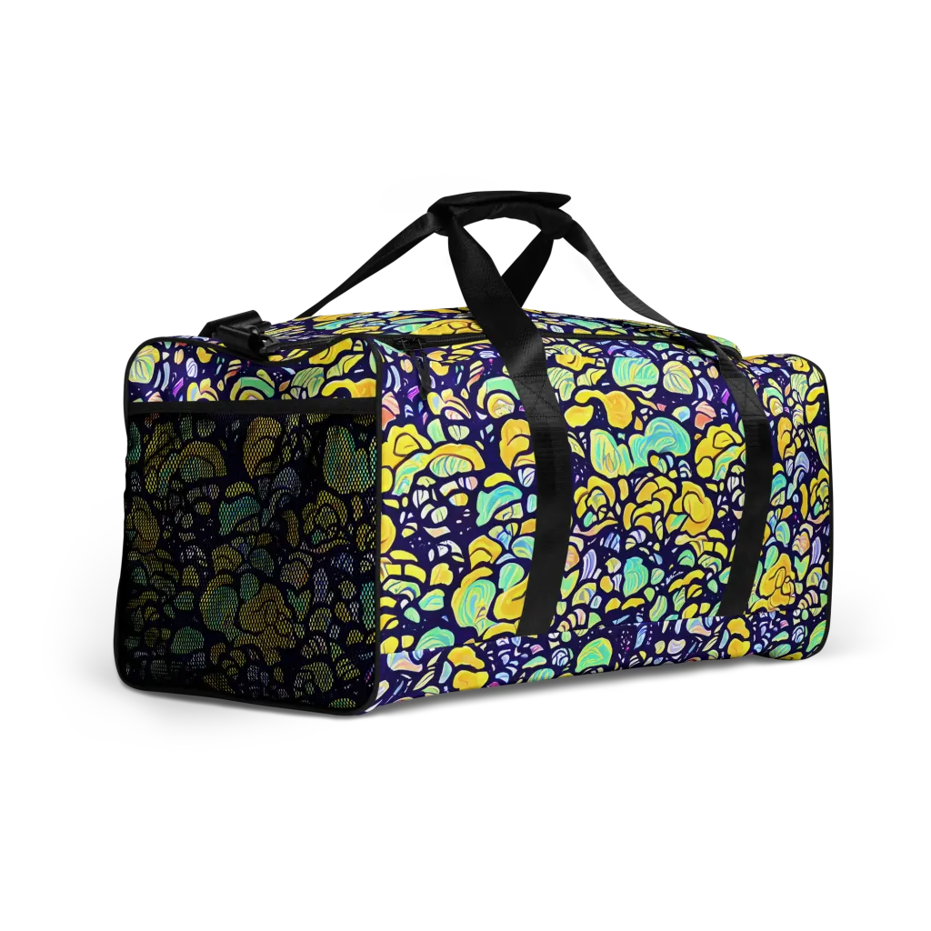 Indigo Fruit Riot on Duffle Bag — Right Front
