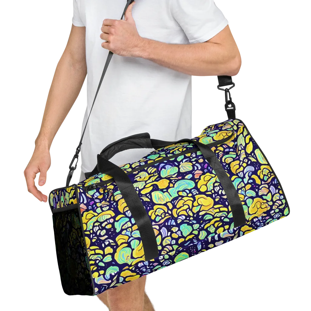 Indigo Fruit Riot on Duffle Bag — Right Front