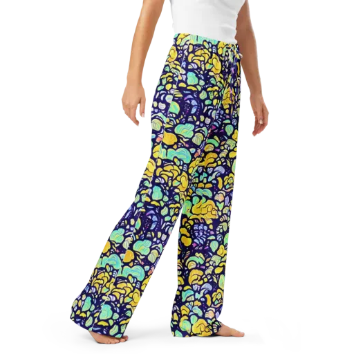 Indigo Fruit Riot on a Women's Pajama Pants