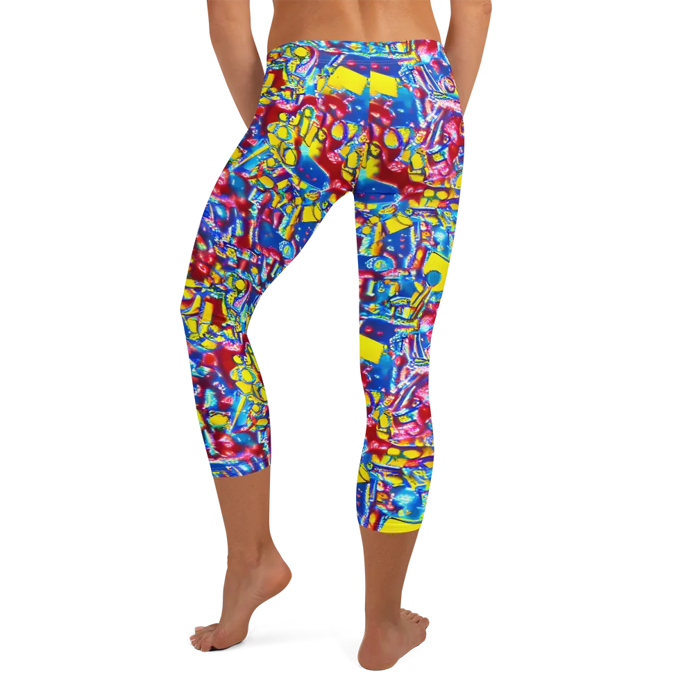 Radiant Disorder on Capri Leggings — Back