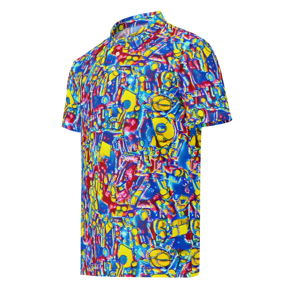 Radiant Disorder on Men's Slim Fit Polo Shirt — Left Front