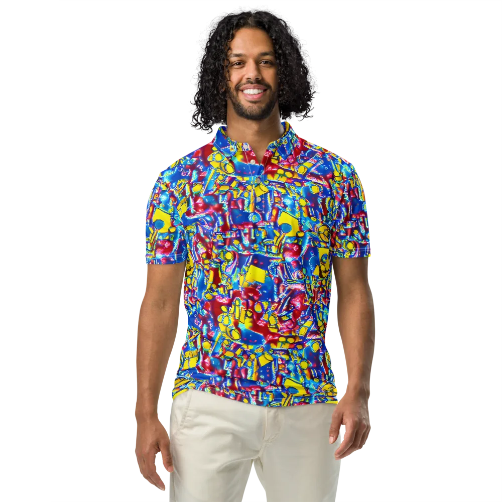 Radiant Disorder on Men's Slim Fit Polo Shirt — Front
