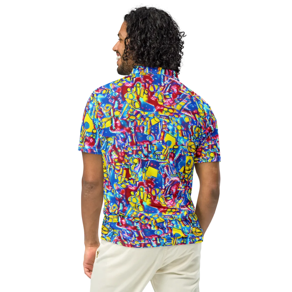 Radiant Disorder on Men's Slim Fit Polo Shirt — Back
