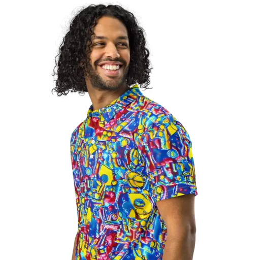 Radiant Disorder on a Men's Slim Fit Polo Shirt