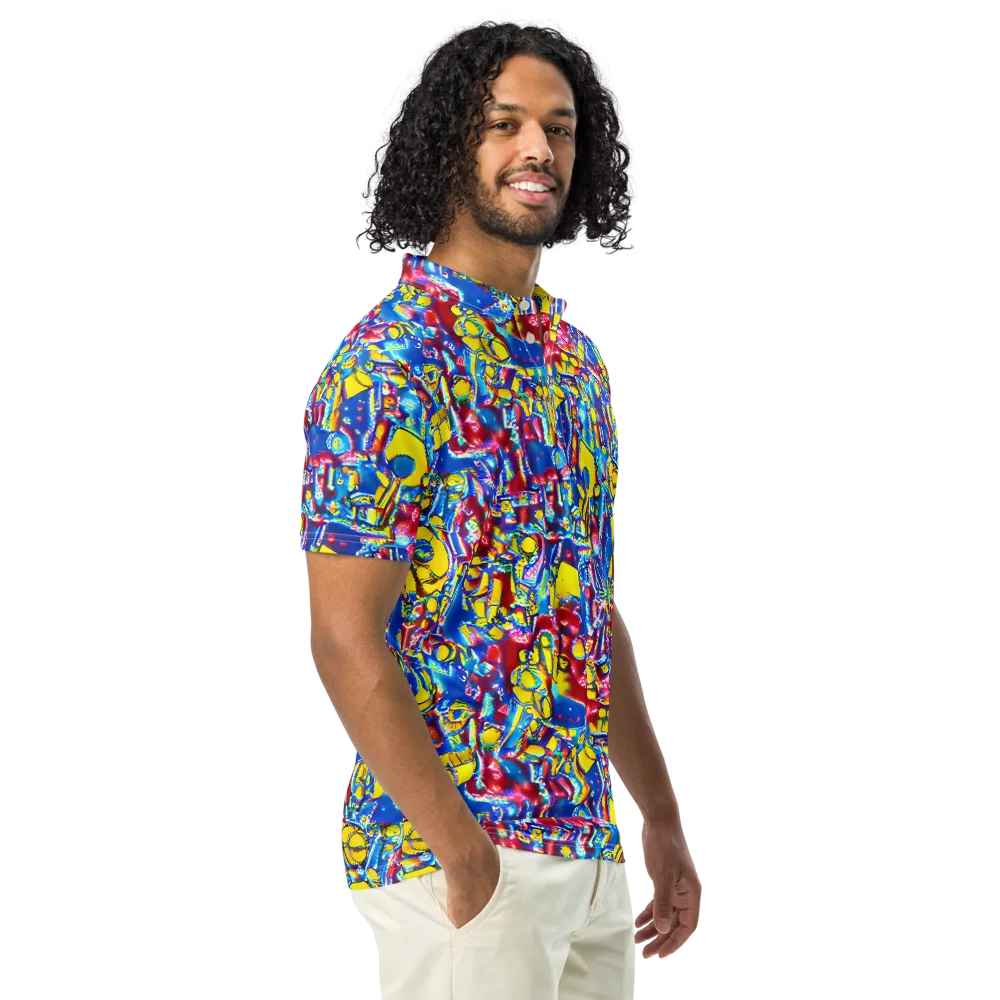 Radiant Disorder on Men's Slim Fit Polo Shirt — Right Front