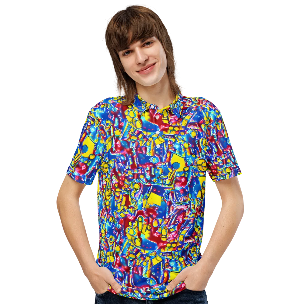 Radiant Disorder on Men's Slim Fit Polo Shirt — Front