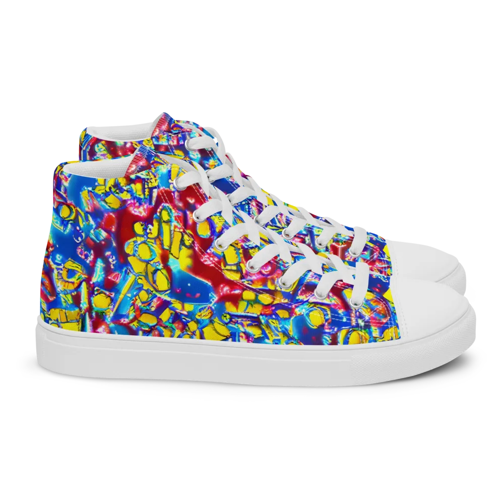 Radiant Disorder on Women's High Top Canvas Shoes — Right