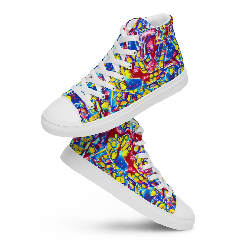Radiant Disorder on Women's High Top Canvas Shoes — Front