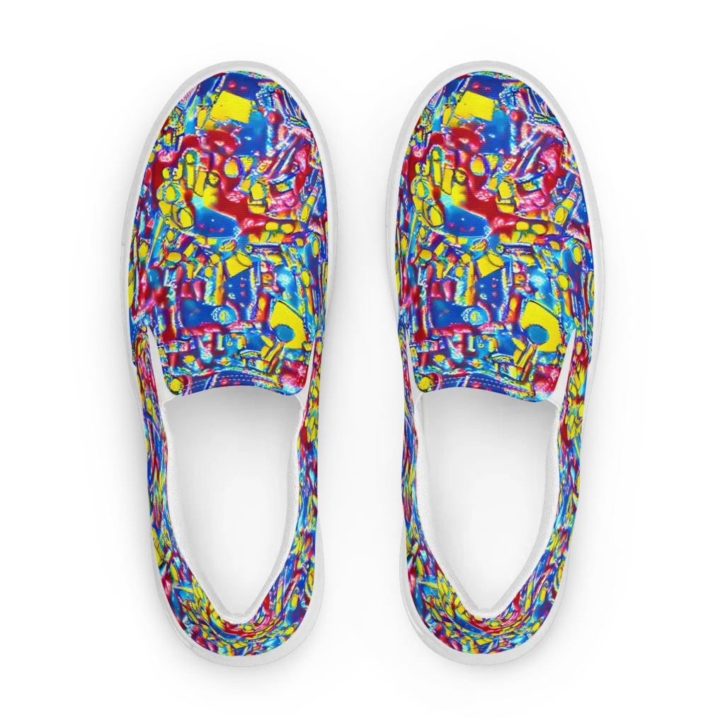 Radiant Disorder on Men's Slip-On Canvas Shoes — Front
