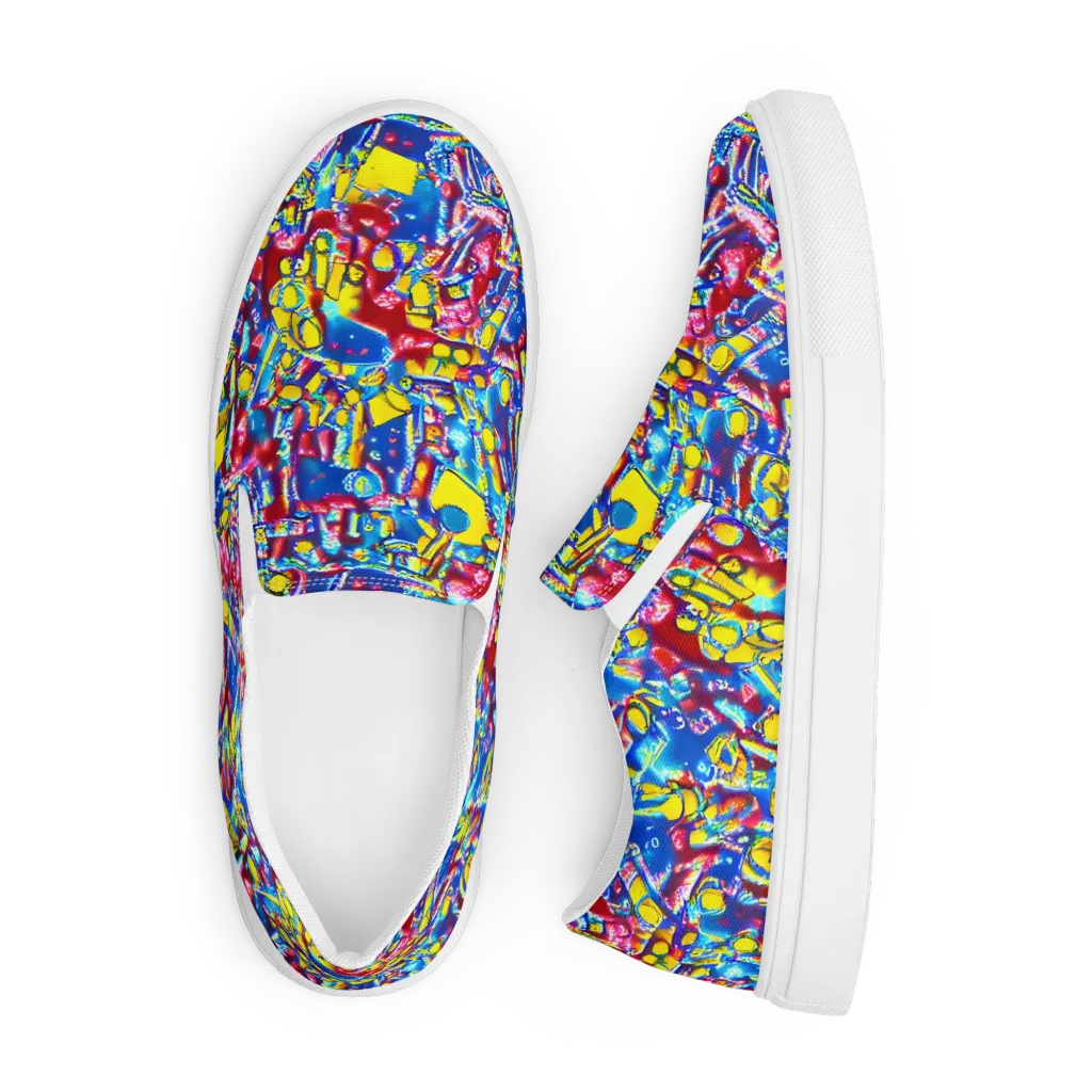 Radiant Disorder on Men's Slip-On Canvas Shoes — Front