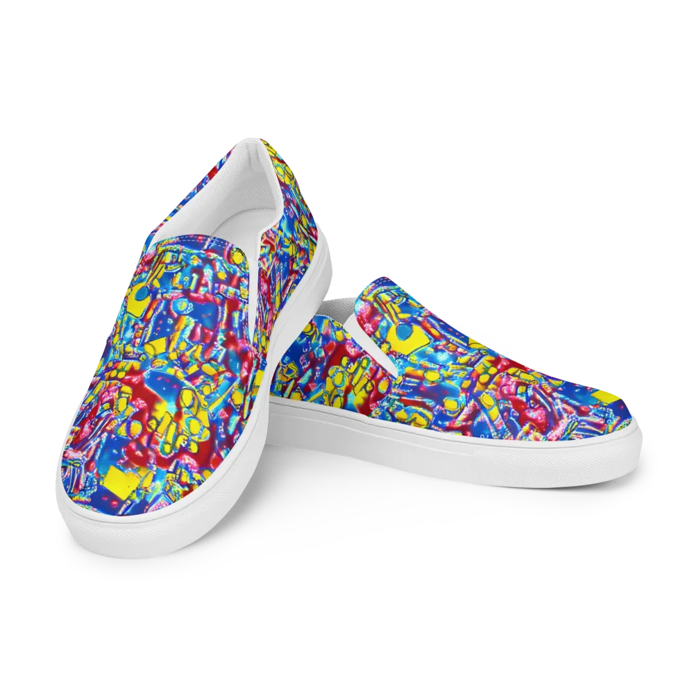 Radiant Disorder on Women's Slip-On Canvas Shoes — Left Front