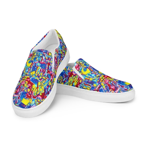 Radiant Disorder on a Women's Slip-On Canvas Shoes