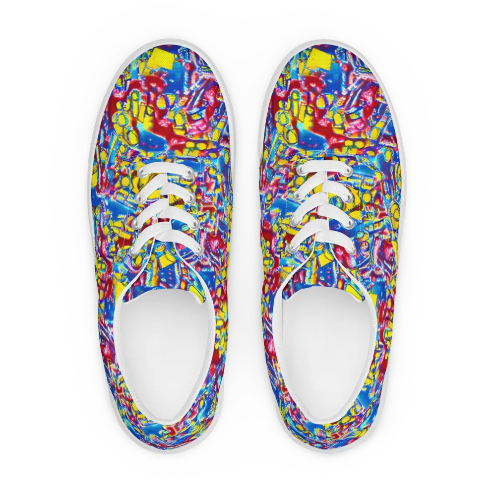 Radiant Disorder on Men's Lace-Up Canvas Shoes — Front