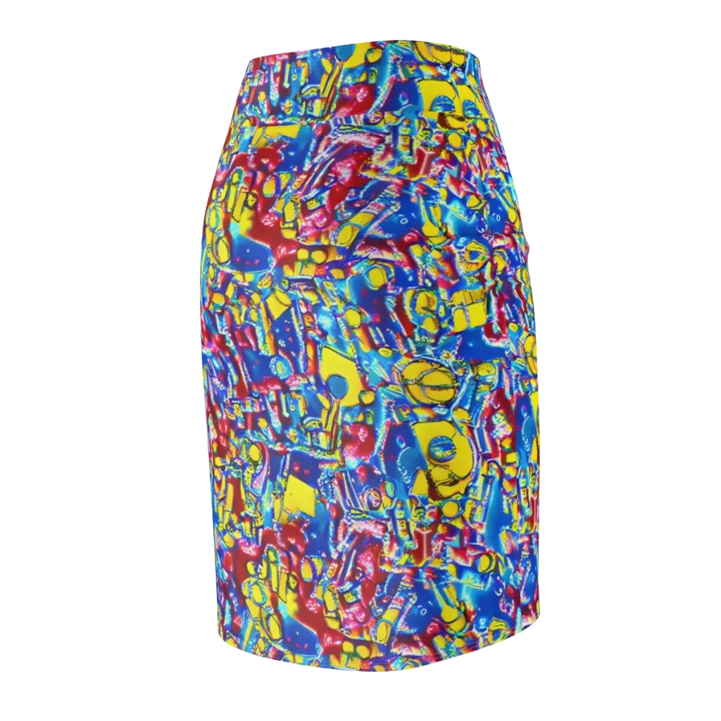 Radiant Disorder on Pencil Skirt — Back Side