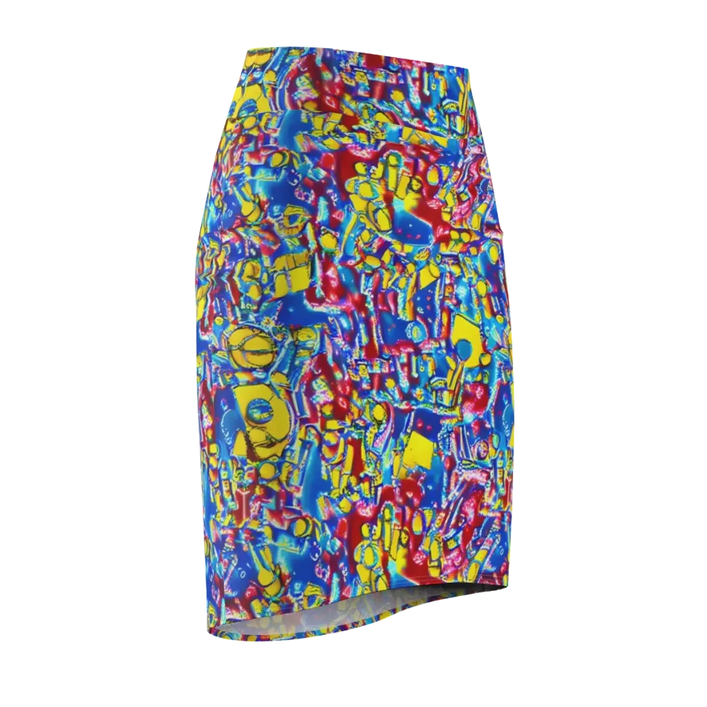 Radiant Disorder on Pencil Skirt — Front Side