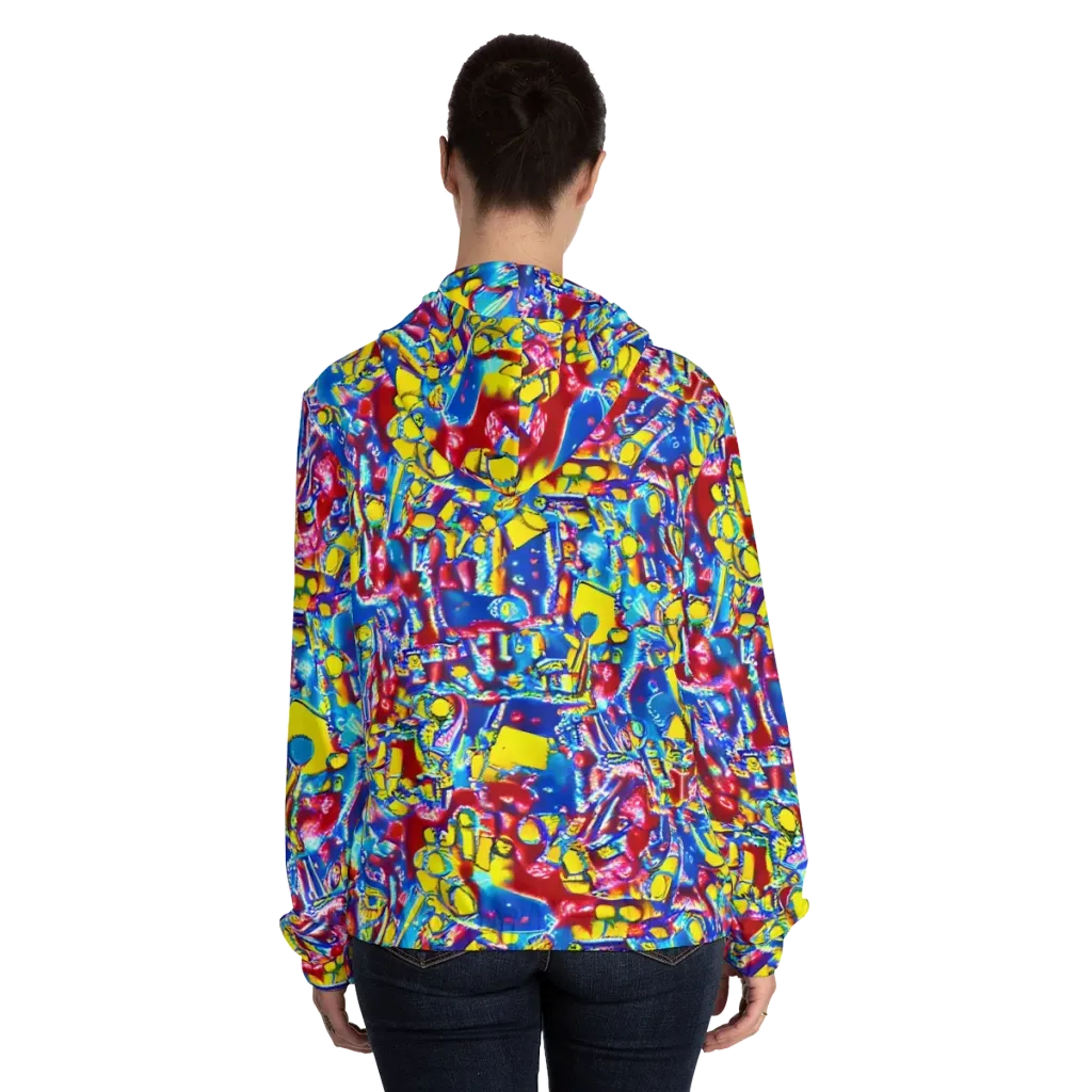Radiant Disorder on Women's Full-Zip Hoodie — Back On Person