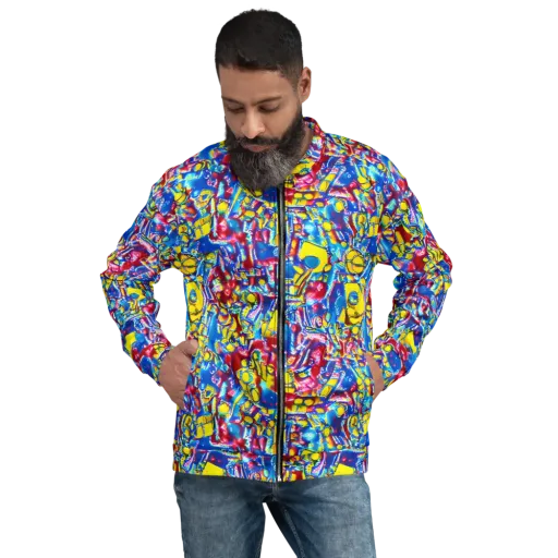 Radiant Disorder on a Bomber Jacket