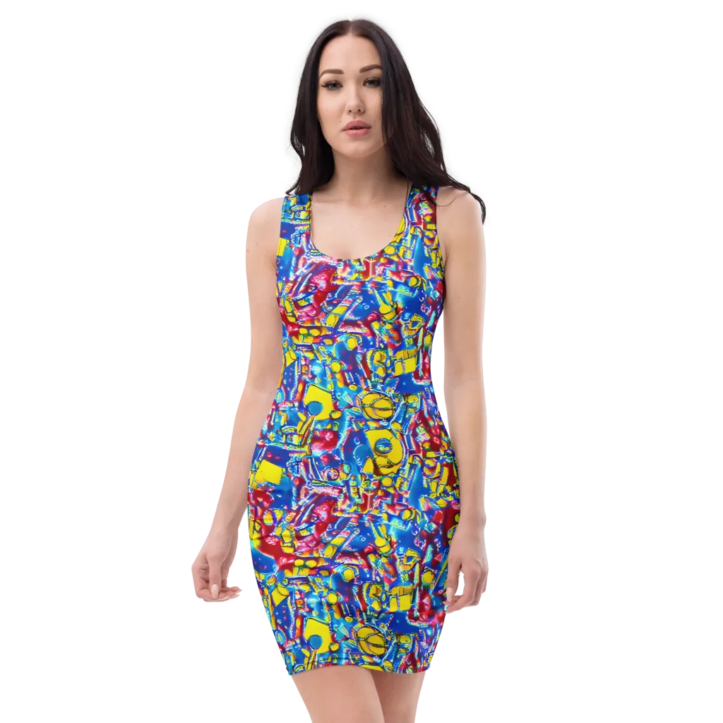 Radiant Disorder on Bodycon Dress — Front