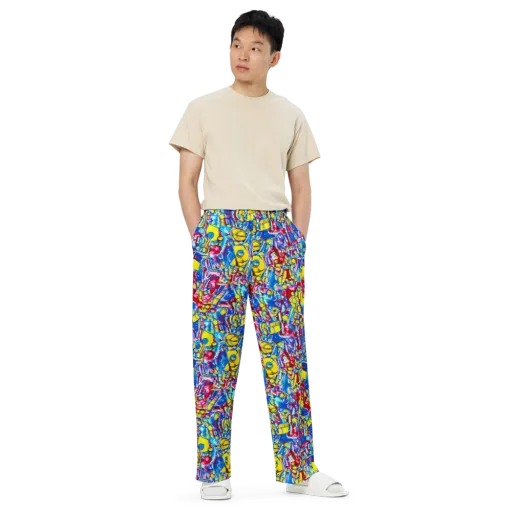 Radiant Disorder on a Wide-Leg Pants