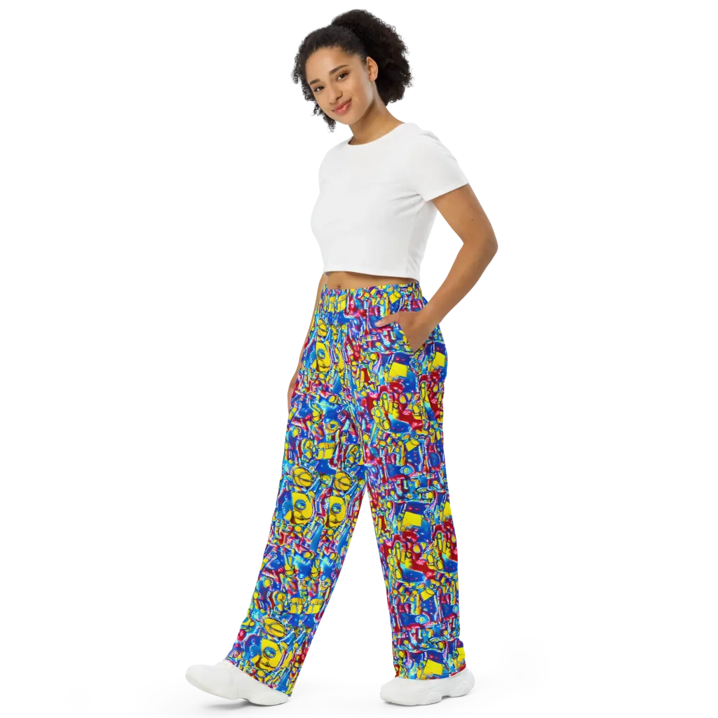 Radiant Disorder on Wide-Leg Pants — Left Front